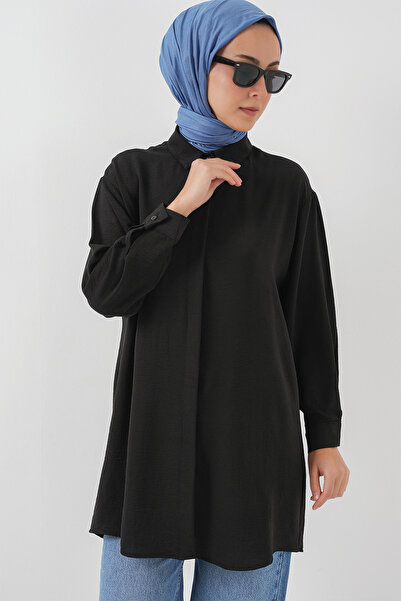 Bigdart Kadın Uzun Gömlek Tunik 5945 - Siyah