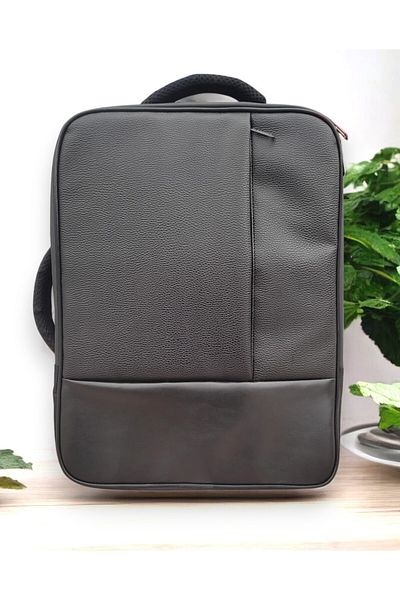 başkent çanta Σακίδιο πλάτης Laptop 15,6" - Δερμάτινη λεπτομέρεια, Συσκευή USB, Αδιάβροχο 8683255013746