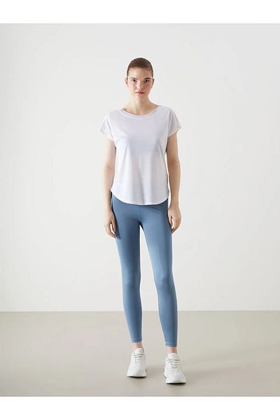 LC Waikiki Tricou sport alb pentru femei cu decolteu