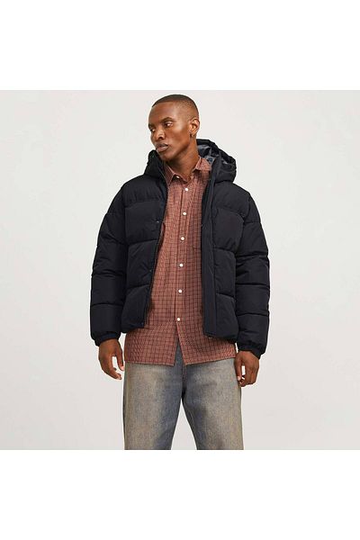 Jack & Jones Ανδρικό μαύρο παλτό Bradley ( 12256974 -Β)