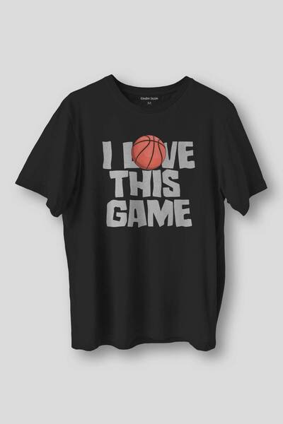 Kendim Seçtim Crna T-shirt Košarkaška majica Volim ovu igru Košarkaški sport ...