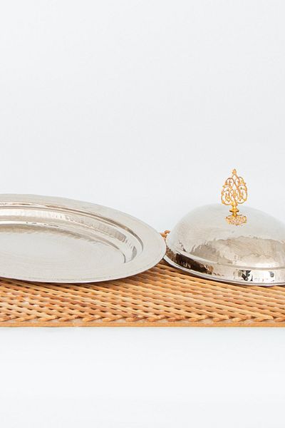 TADACAKSIN Copper Forged Presentation Plate with Lid (Small Size)