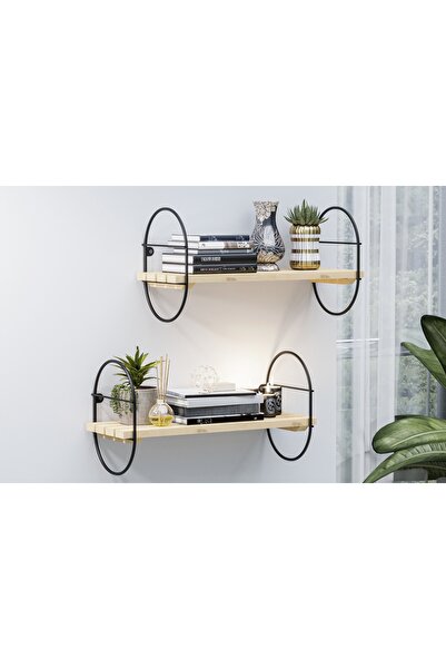 Vivense BİNO İKİLİ DUVAR RAFI, SİYAH KAHVE