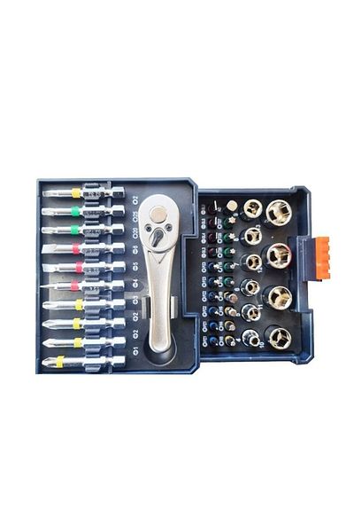 Nt Tools Ncseth041 1/4 S2 Bits and Cr-V Socket Set 41 Pieces