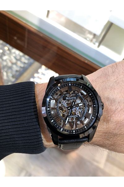 Bulova Automatic Skeleton Dial Men's Wrist Watch