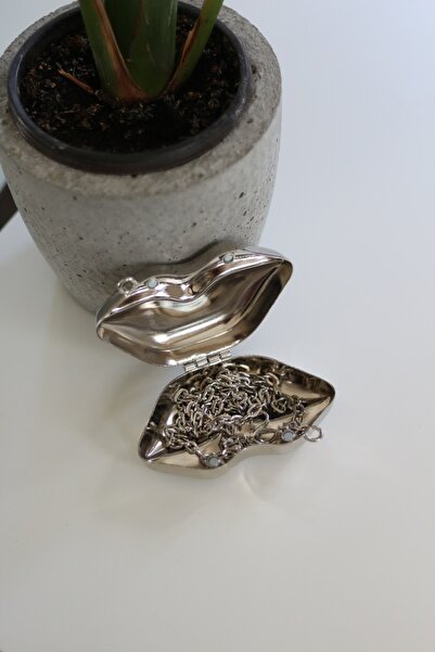 Moom Bag Silver Lip Mini Charm Bag Accessory