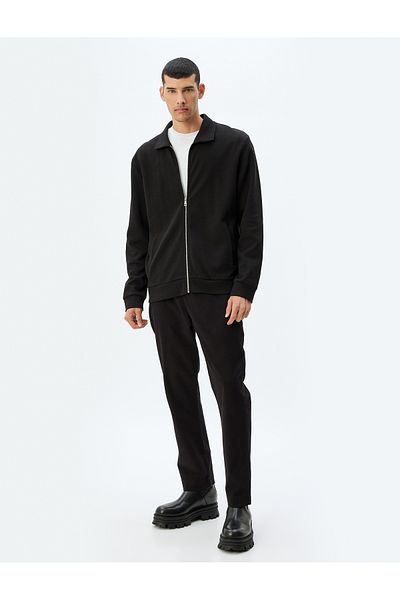 Koton Βαμβακερό παντελόνι Chino - Gabardine με λεπτομέρειες τσέπης και κουμπιά