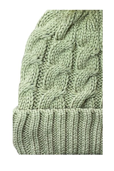 FORMO Women's Green Plush Pompom Winter Soft Beanie