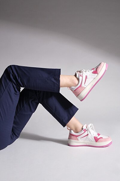 Marjin Women's Sneaker High Sole Sports Shoes Aryan fuchsia