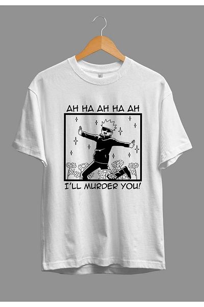 Korefanzin Μπλουζάκι Unisex Loose Fit Jujutsu Kaisen Satoru Gojo Anime Character Printed Design