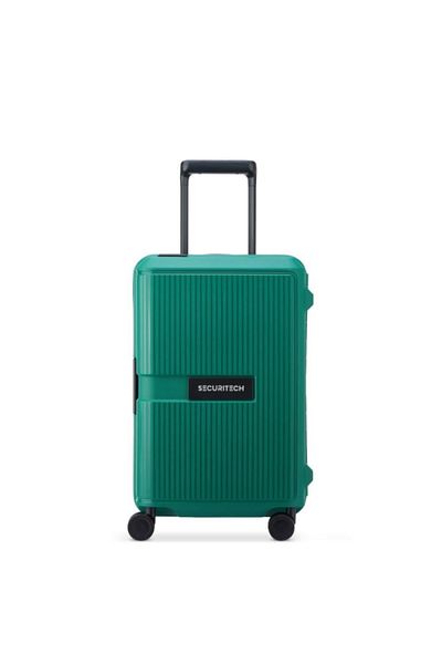 Delsey Stone Securitech TSA Lock Zipper Closure Carry On Luggage Trolley 55cm