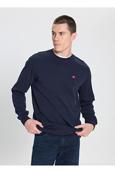 Lee Fermuarlı Yaka Relaxed Lacivert Erkek Kazak L242496410 Lacivert Kazak