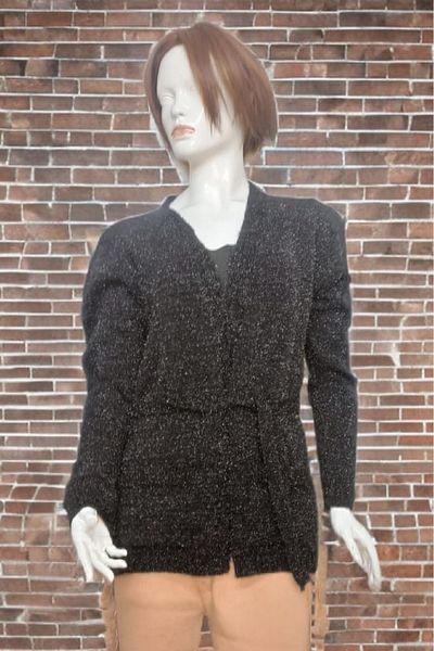 ÇALIKUŞU TRİKO Çalikuş Knitwear Silvery Short Cardigan