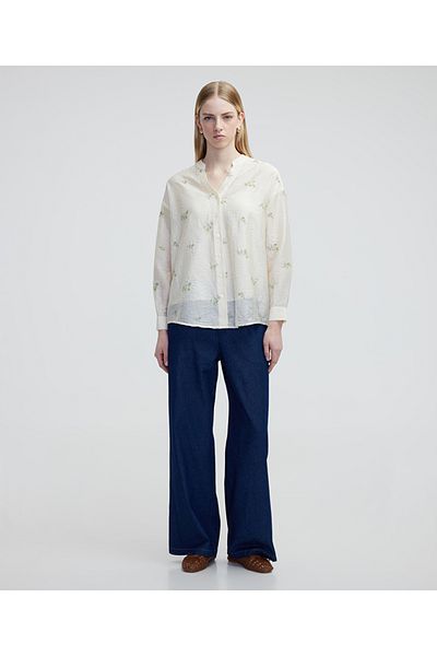 MISS IPEKYOL Embroidered Collar Shirt