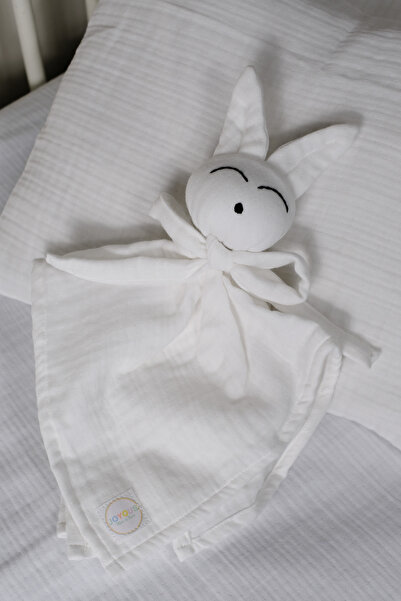 Joyous Mom Kids Müslin Bebek Uyku Arkadaşı 4 Katlı Tavşan Organik Oyuncak Uyk...