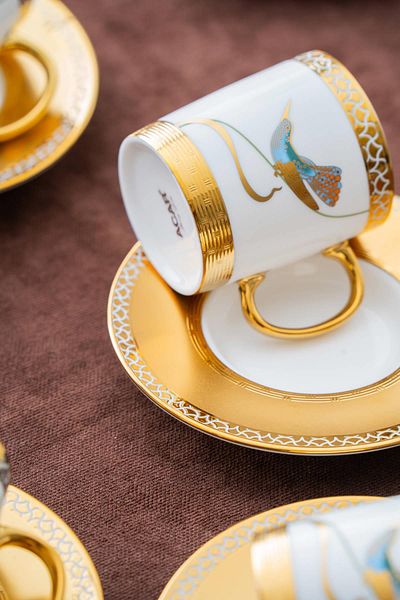ACAR Stork Coffee Cup Set for 6 People - 90 ml