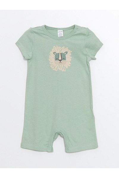LC Waikiki Lcw Crew Neck Printed Combed Cotton Jumpsuit 2-Piece