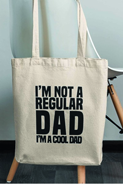 qoeuyl boutique Hero Father Torba - 100% Pamsolu bež Štampano sirovi set od p...