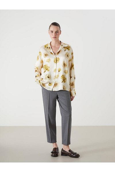 LC Waikiki Floral Oversize Γυναικείο Πουκάμισο - S5HV99Z8