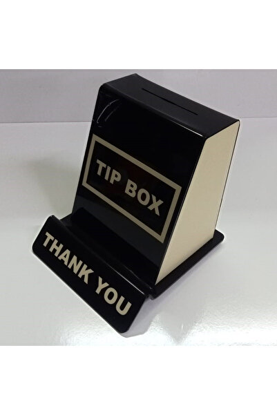 miraj reklam tip box bahşiş kutusu bej ingilizce