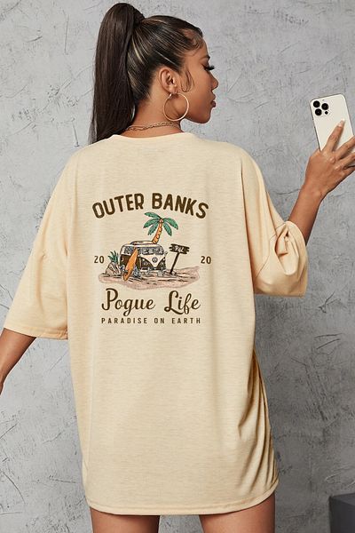 uyguntarz Μπλουζάκι Unisex Outer Banks με εμπριμέ σχέδιο