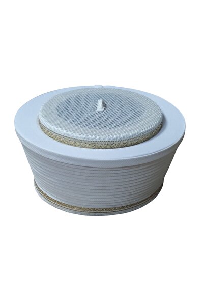 şahinbak Beyaz Fileli Sarık ,fileli Sarık,imam Sarığı,takke,cübbe,cami Malzemeleri (S008)