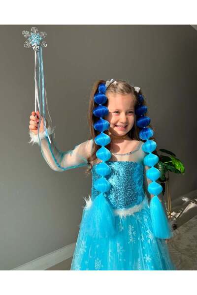 Bubble Hair Shop Elsa Modeli Ombreli Doğum Günü Bubble Hair Braids Saç Örgüle...