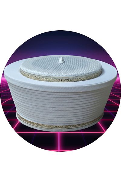 şahinbak Imam Yellow White Mesh - Skullcap, Cubes and Mosque Supplies (S008)