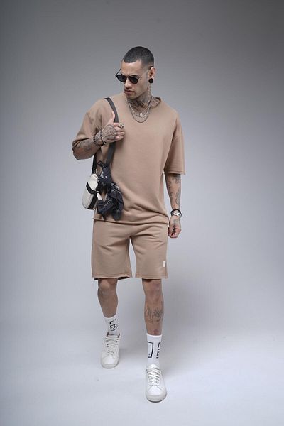 king brich Σετ Unisex Bottom Top με βρώμικο γιακά Oversize Mold