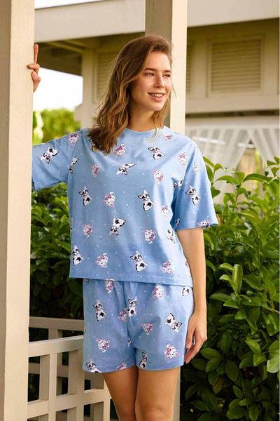 ARMİLLİA DİMODA Set de pijamale pentru femei Aydoğan, 100% bumbac, cu modele de animale