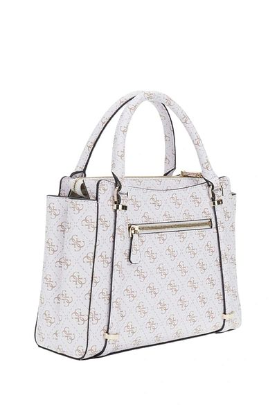 Guess Дамска чанта Eco Erica 2 Comp Satchel, кремава, Hweqg951006-crg