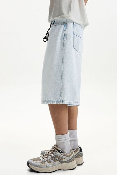 Bershka Baggy denim Bermuda shorts