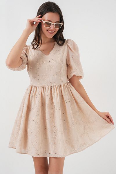 Bigdart 2529 Rochie scurtă jachetă bej Master
