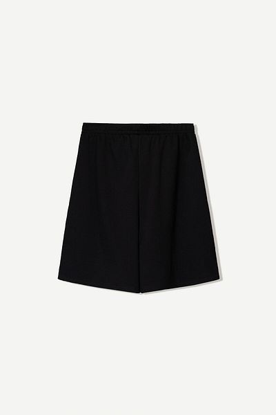Bershka Plush Bermuda shorts with embroidery