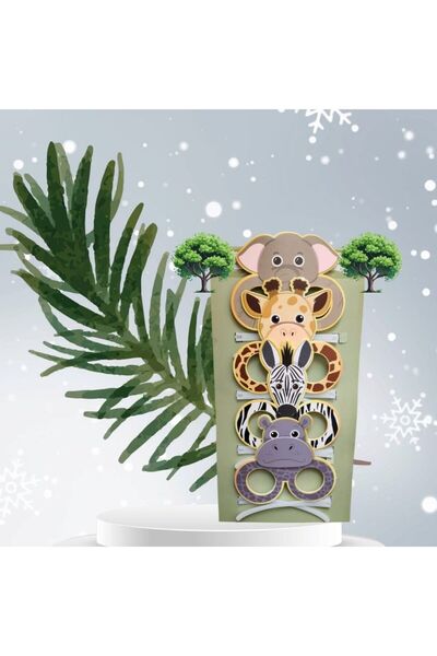 parti sürprizi نظارات سفاري أنيمالز المرحة 4 قطع