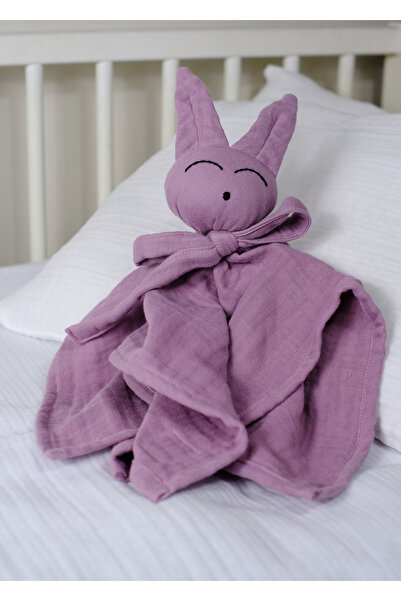 Joyous Mom Kids Müslin Bebek Uyku Arkadaşı 4 Katlı Tavşan Organik Oyuncak Uyk...