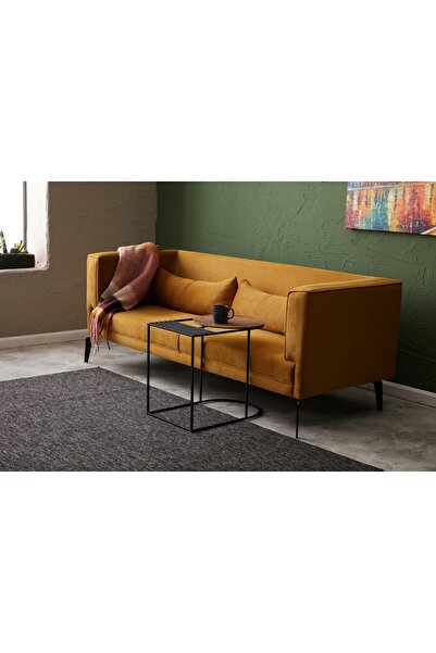 Vivense EVDEBİZ IZGARALI KÖŞE YAN SEHPA, BAROK CEVİZ