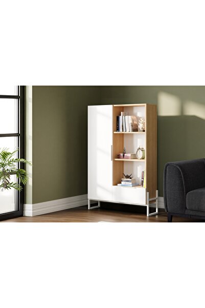 Vivense HEKLA KİTAPLIK, 7 RAFLI VE ÇEKMECELİ