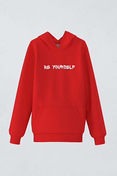 FANA Men's Sweatshirt Hoodie Be Yourself Slogan Printed