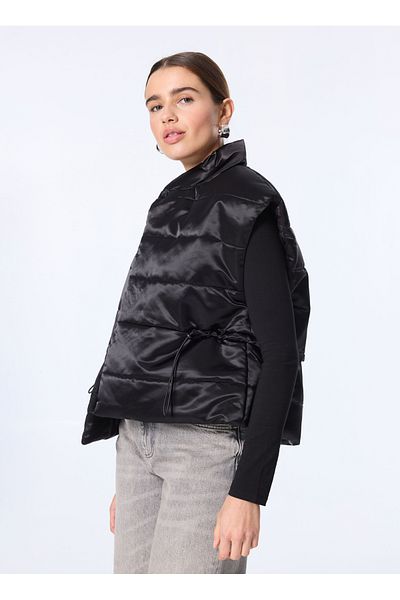 Sisley Black Women's Vest 6G6Hwu01Y