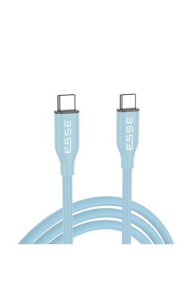 Esse LOOP Silicone Type C to C Cable - 60W - Sky Blue - 1.2M