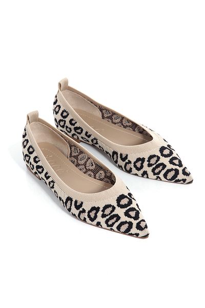 UĞURÖKÇE FEMEI BEJ LEOPARD MODEL TRICO CU VÂRFA ASCHITĂ BALETI
