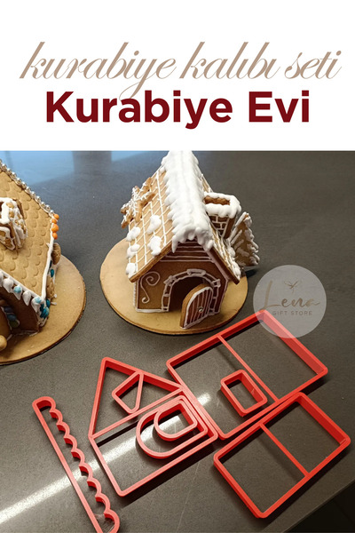 Lena Gift Store New Year's Themed Gingerbread House - Easy Making Cookie Mold Set