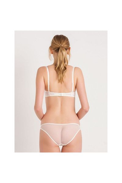 Magic Form 292 Model - Embroidered Lace Ecru Regular Panties, Wide Edge