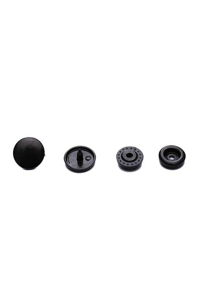 SeraSelin Black Snap with Cover 10 Pieces Plastic T5=12.5 mm