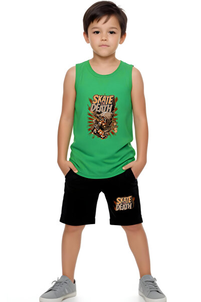 FYK COLLECTİON Скейт або смерть Надрукований чоловічий дитячий майка з бретел...