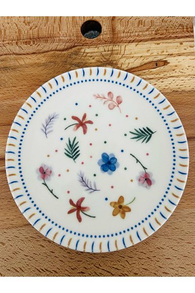 SARE Porcelain Cake Plate 100% Porcelain Dessert Plate Breakfast (Piece of 2)
