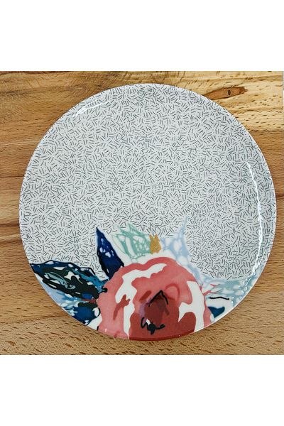 SARE Porcelain Cake Plate 100% Porcelain Dessert Plate Breakfast (Piece of 2)