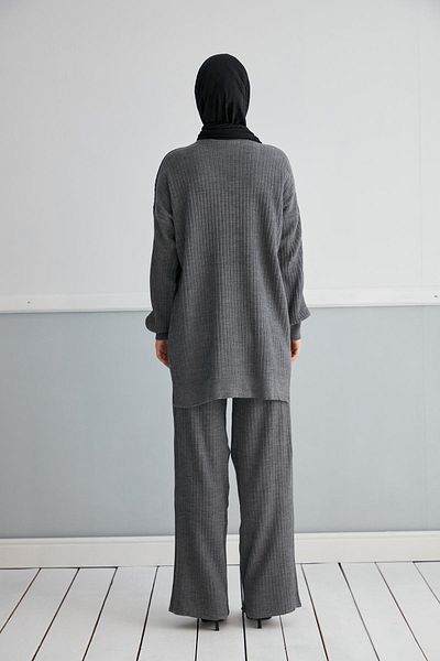 NİSUM MODA Self Patterned Knitting Suit