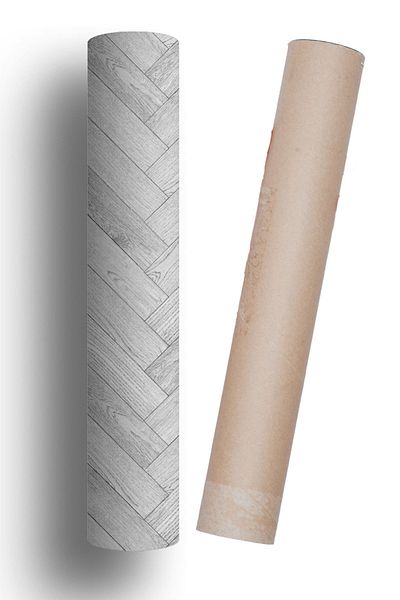 Bigaimaj Αυτοκόλλητο φύλλο πλαστικοποίησης 60cm X 100cm Ξύλο Παρκέ Μοτίβο ψαροκόκαλο